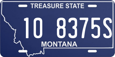 MT license plate 108375S