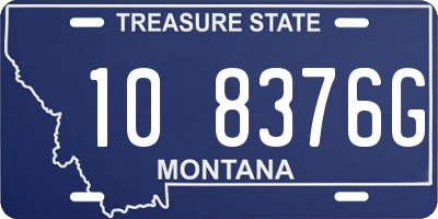 MT license plate 108376G