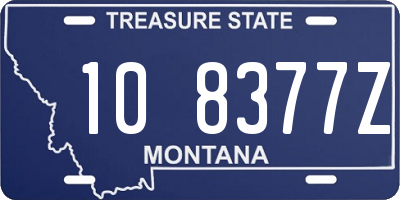 MT license plate 108377Z