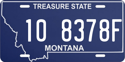 MT license plate 108378F