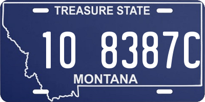 MT license plate 108387C