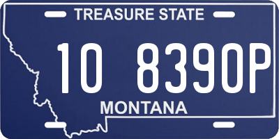 MT license plate 108390P