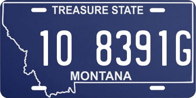 MT license plate 108391G