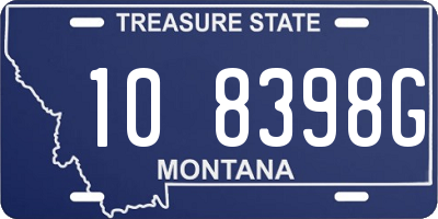 MT license plate 108398G