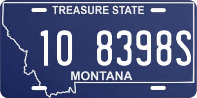 MT license plate 108398S