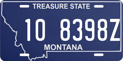 MT license plate 108398Z