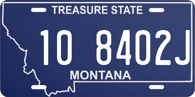 MT license plate 108402J