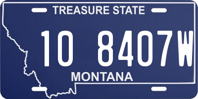 MT license plate 108407W