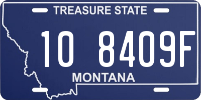 MT license plate 108409F