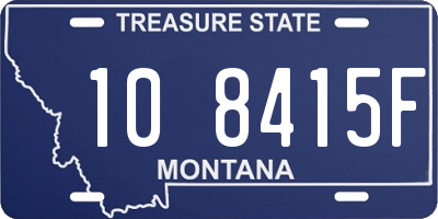 MT license plate 108415F