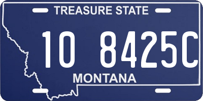 MT license plate 108425C