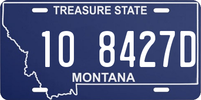 MT license plate 108427D