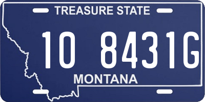 MT license plate 108431G