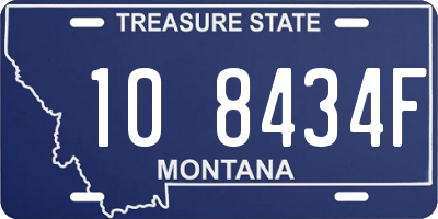 MT license plate 108434F