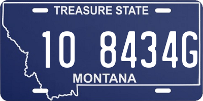 MT license plate 108434G