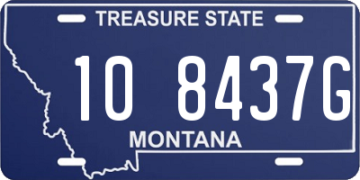 MT license plate 108437G