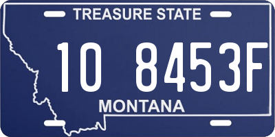 MT license plate 108453F