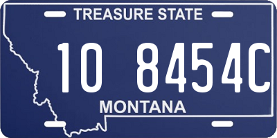 MT license plate 108454C