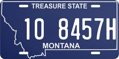 MT license plate 108457H