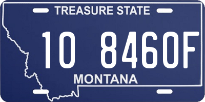 MT license plate 108460F