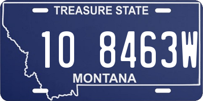 MT license plate 108463W