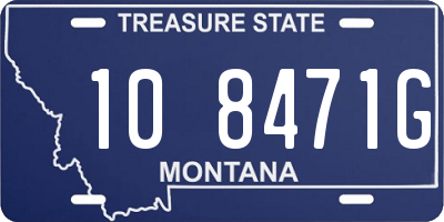 MT license plate 108471G