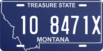 MT license plate 108471X