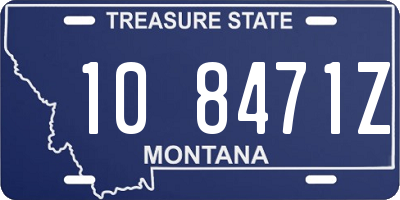 MT license plate 108471Z