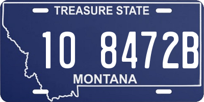 MT license plate 108472B