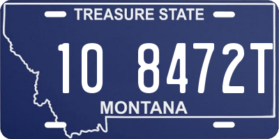 MT license plate 108472T