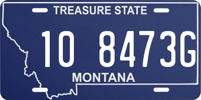 MT license plate 108473G