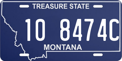 MT license plate 108474C