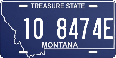 MT license plate 108474E