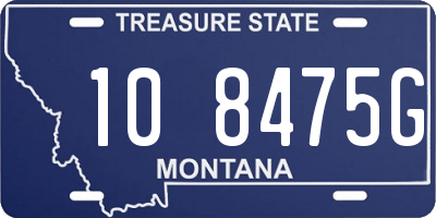 MT license plate 108475G