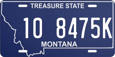 MT license plate 108475K