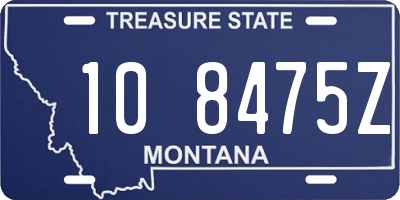 MT license plate 108475Z