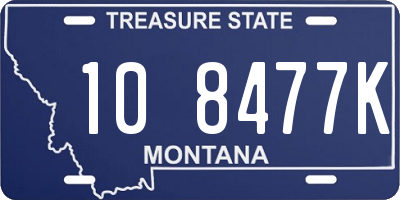 MT license plate 108477K