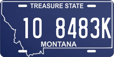 MT license plate 108483K