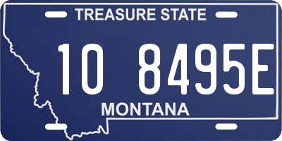 MT license plate 108495E