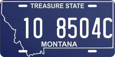 MT license plate 108504C