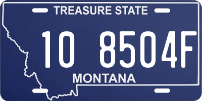 MT license plate 108504F