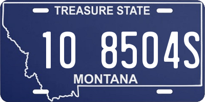 MT license plate 108504S