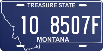 MT license plate 108507F