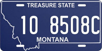 MT license plate 108508C