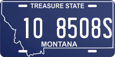 MT license plate 108508S