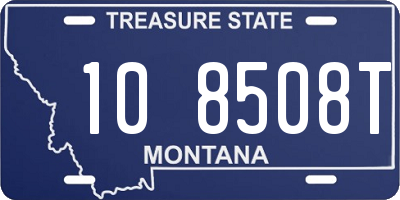 MT license plate 108508T