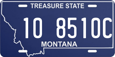 MT license plate 108510C