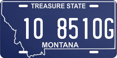 MT license plate 108510G