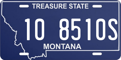 MT license plate 108510S