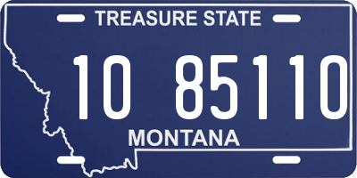 MT license plate 108511O